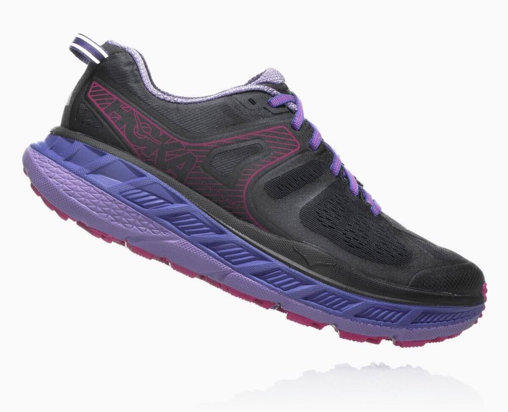 Chaussure de Randonnée Hoka Stinson ATR 5 Femme Ebony/Very Berry | XQYF29647