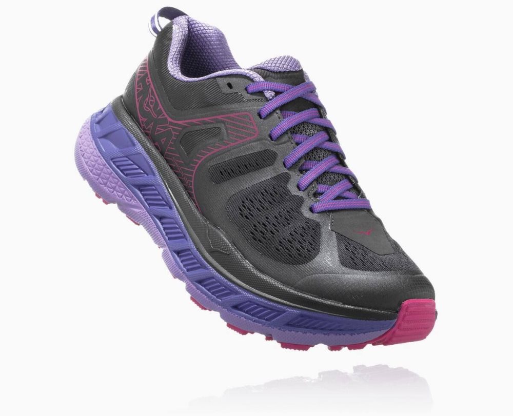 Chaussure de Randonnée Hoka Stinson ATR 5 Femme Ebony/Very Berry | XQYF29647