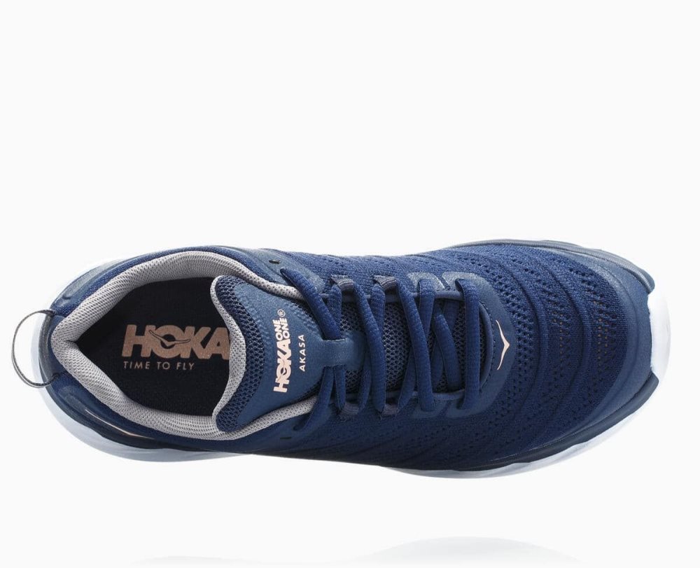 Chaussures De Récupération Hoka Akasa Femme Indigo Rose | NJUH81943