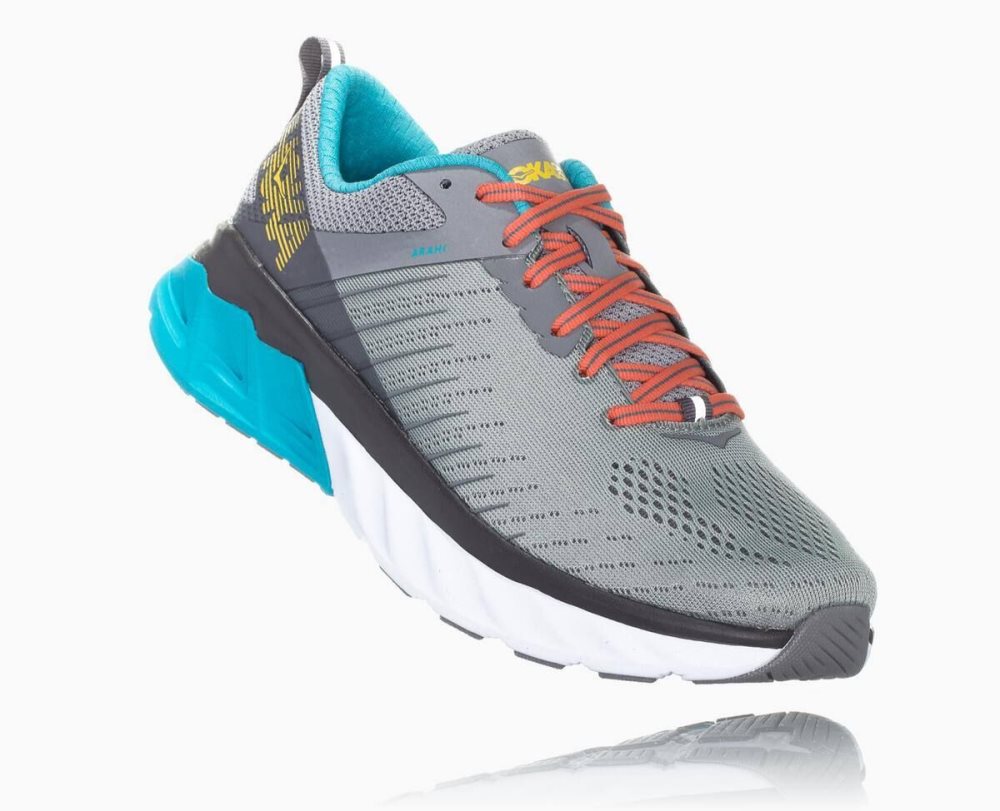 Chaussures De Récupération Hoka Arahi 3 Femme Grise Bleu | GWAC34765