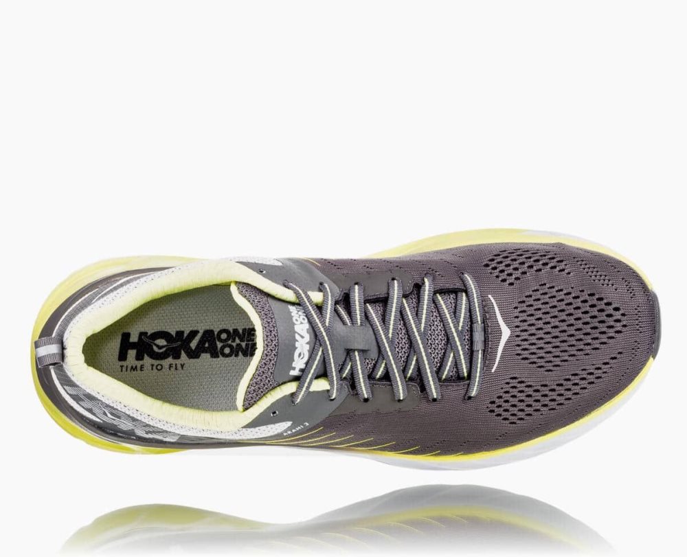 Chaussures De Récupération Hoka Arahi 3 Femme Grise Vert Clair | BMKO93780