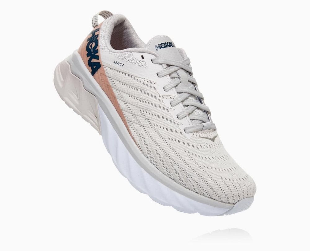 Chaussures De Récupération Hoka Arahi 4 Femme Nimbus Cloud/Lunar Rock | OMZU42305