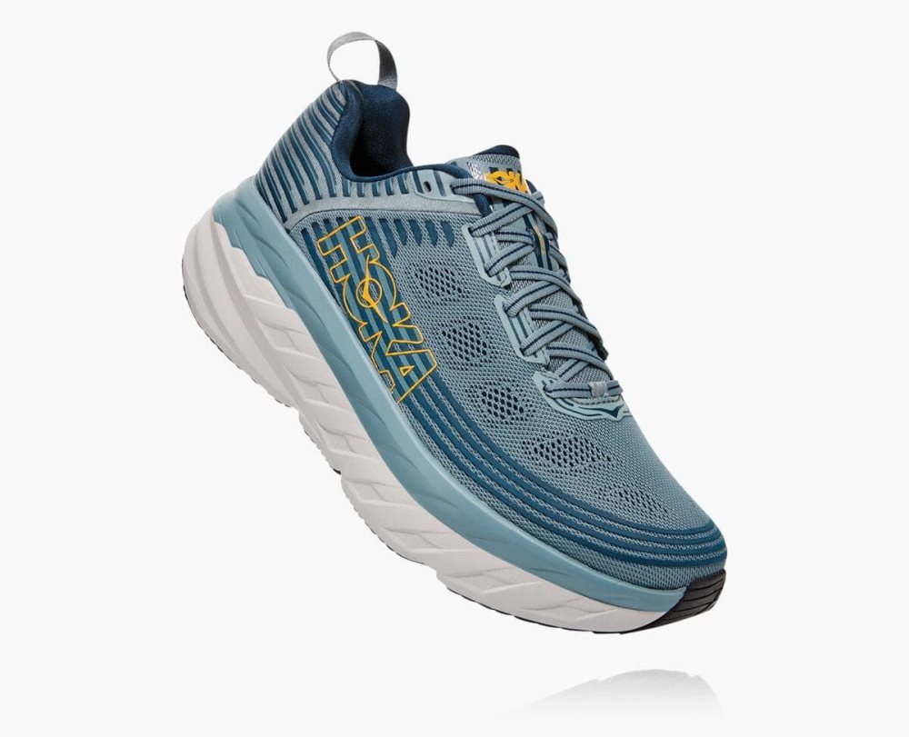 Chaussures De Récupération Hoka Bondi 6 Femme Bleu | QPUH73428