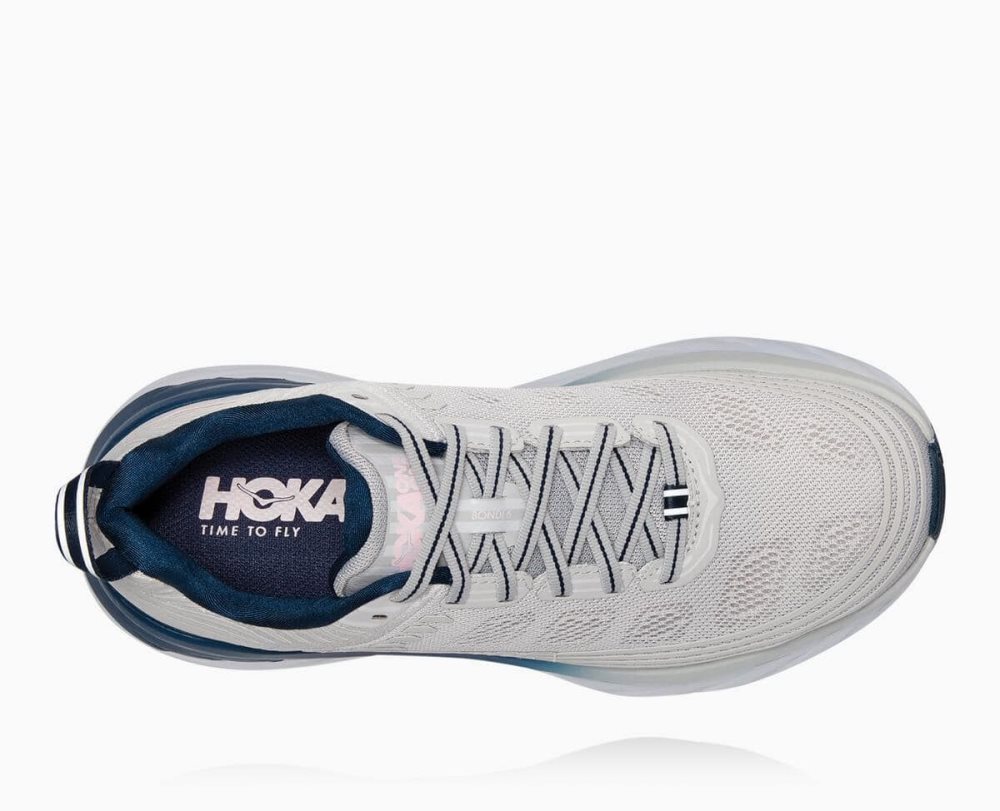 Chaussures De Récupération Hoka Bondi 6 Femme Lunar Rock/Nimbus Cloud | TQFA78560