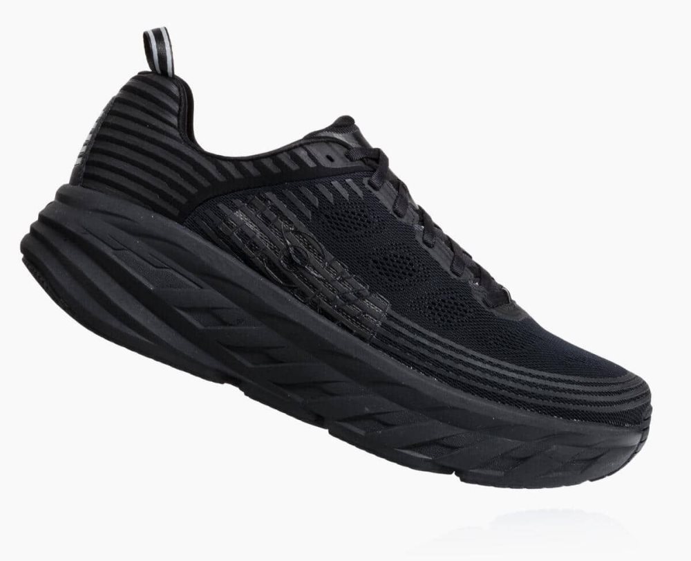 Chaussures De Récupération Hoka Bondi 6 Femme Noir Noir | TSDF65208