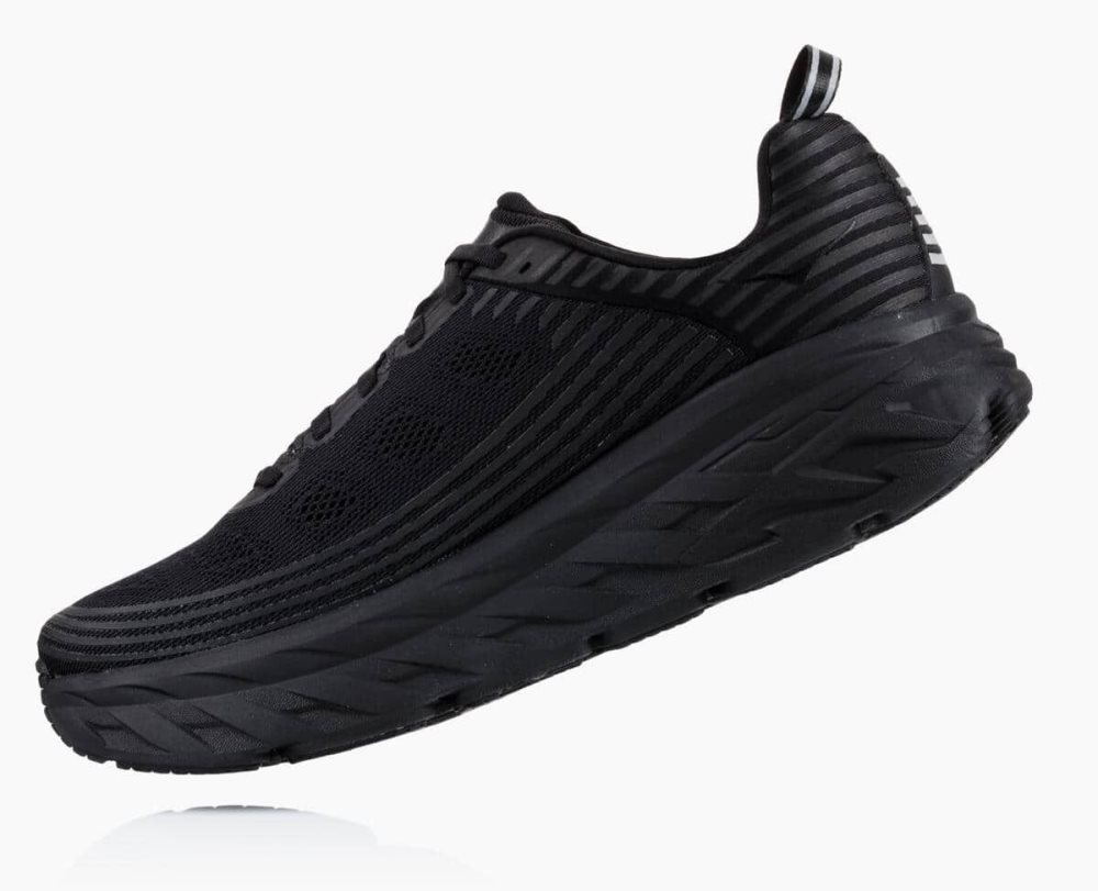 Chaussures De Récupération Hoka Bondi 6 Femme Noir Noir | TSDF65208