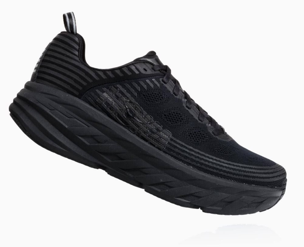 Chaussures De Récupération Hoka Bondi 6 Homme Noir Noir | HGWD78516