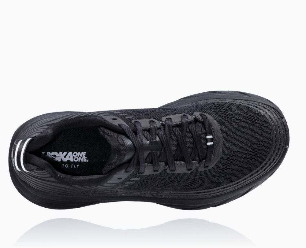 Chaussures De Récupération Hoka Bondi 6 Homme Noir Noir | HGWD78516