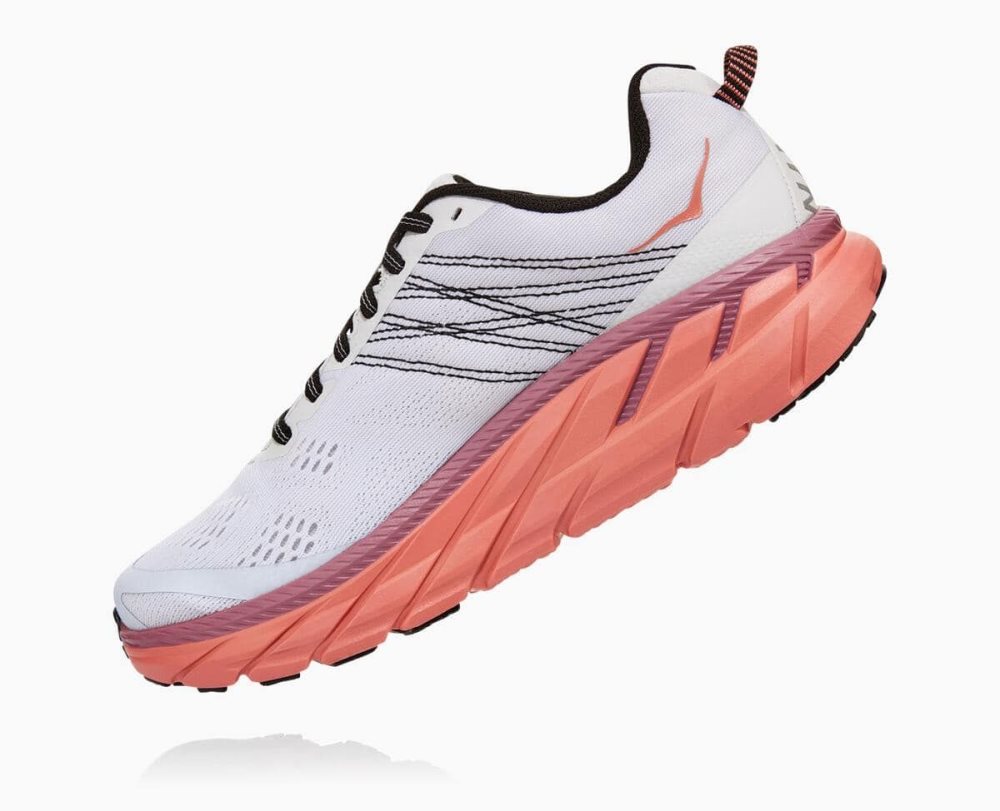 Chaussures De Récupération Hoka Clifton 6 Femme Nimbus Cloud/Lantana | YCLZ32654