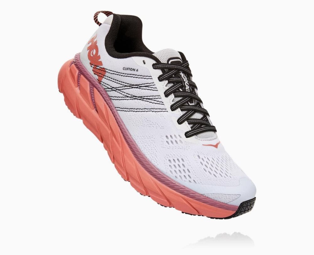 Chaussures De Récupération Hoka Clifton 6 Femme Nimbus Cloud/Lantana | YCLZ32654