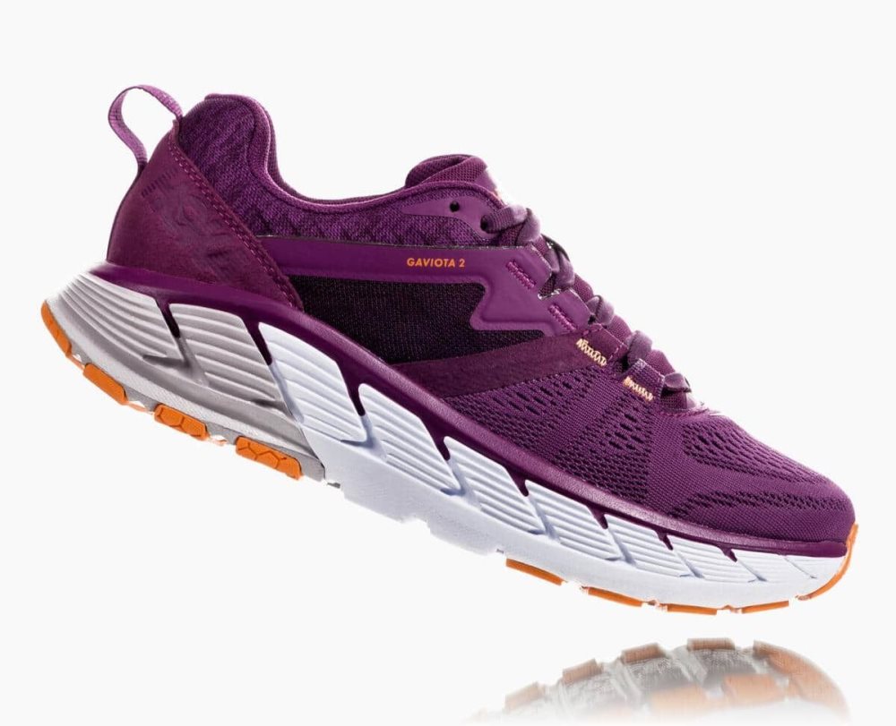 Chaussures De Récupération Hoka Gaviota 2 Femme Violette Noir | JZFV34120