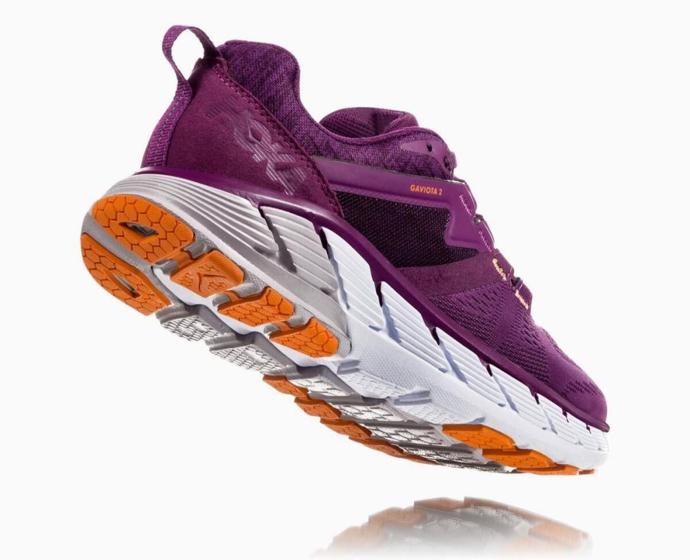 Chaussures De Récupération Hoka Gaviota 2 Femme Violette Noir | JZFV34120