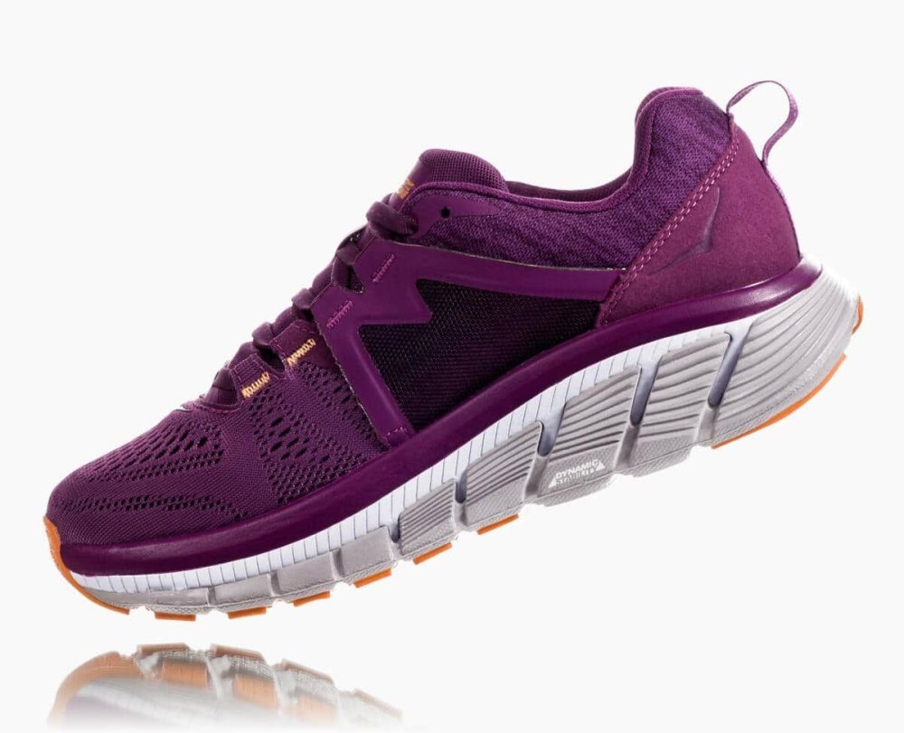 Chaussures De Récupération Hoka Gaviota 2 Femme Violette Noir | JZFV34120