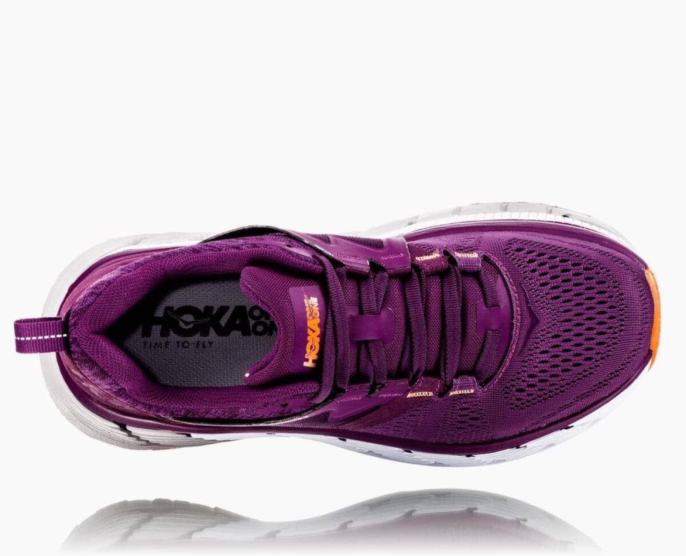 Chaussures De Récupération Hoka Gaviota 2 Femme Violette Noir | JZFV34120