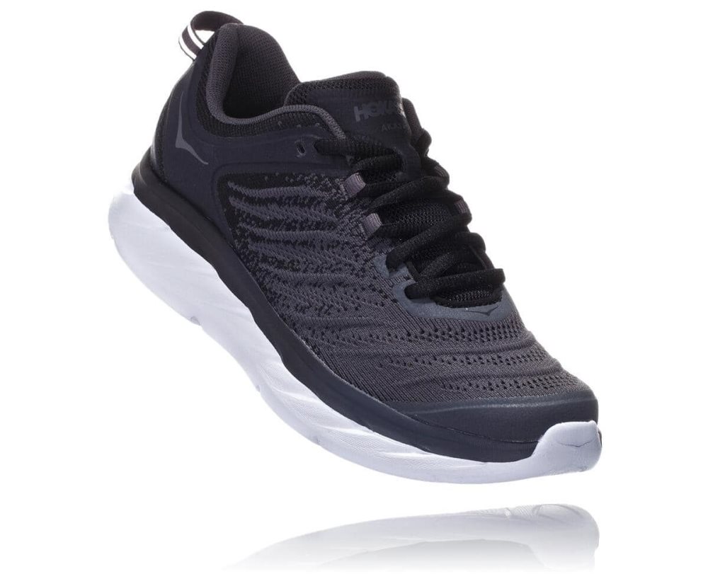 Chaussures Running Route Hoka Akasa Homme Noir Grise Foncé | QNJC49708