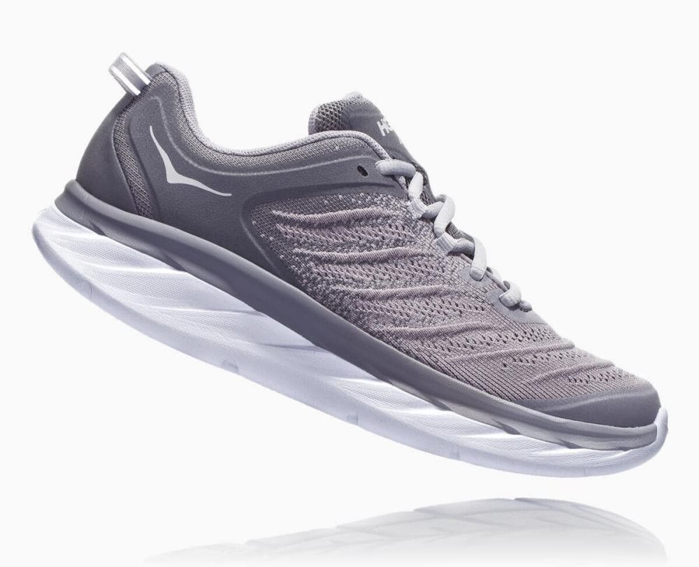 Chaussures Running Route Hoka Akasa Wide Femme Grise Argent | IERC59678