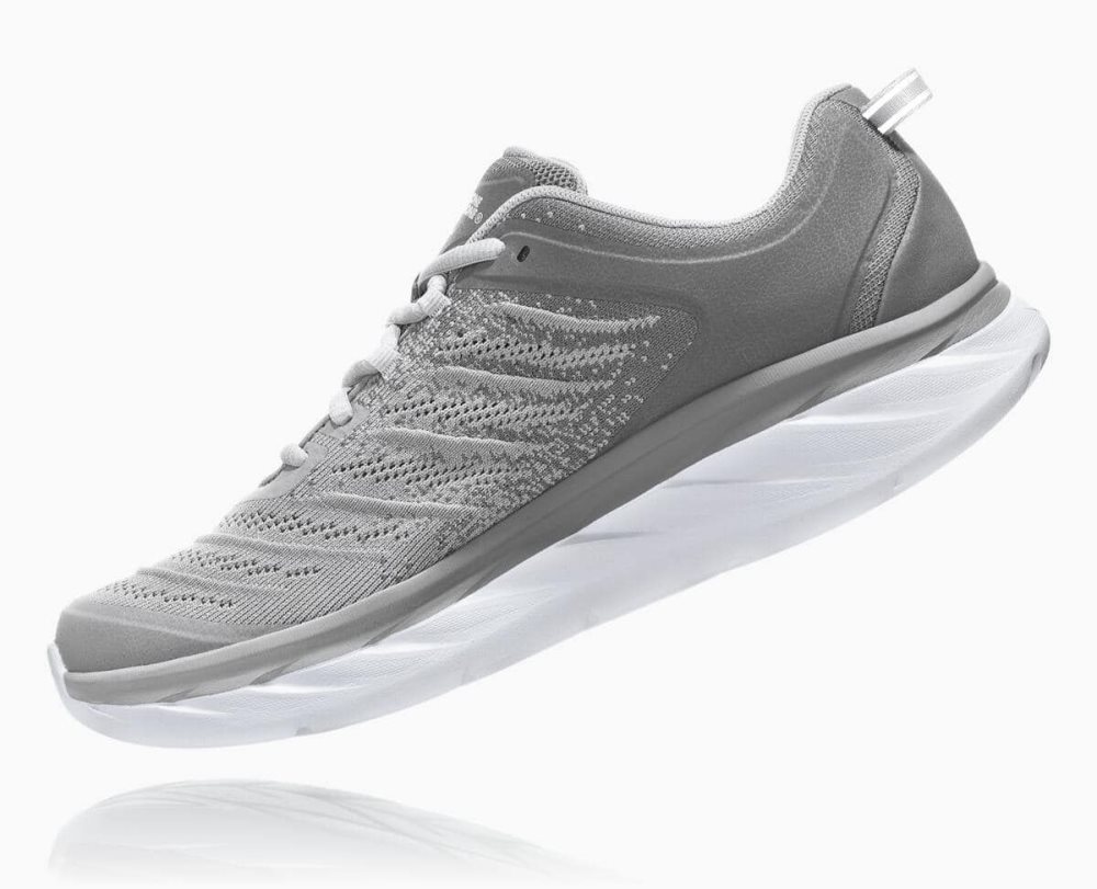 Chaussures Running Route Hoka Akasa Wide Homme Grise Argent | KFMG28169