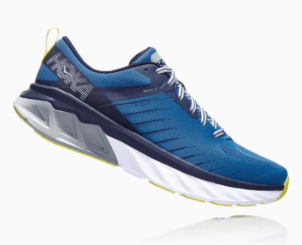 Chaussures Running Route Hoka Arahi 3 Homme Bleu Indigo | IKGA27346