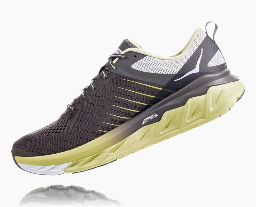 Chaussures Running Route Hoka Arahi 3 Homme Grise Vert Clair | YNAS52341