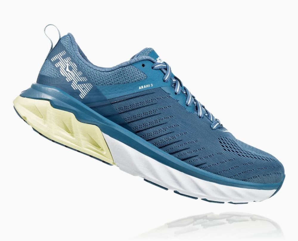 Chaussures Running Route Hoka Arahi 3 Wide Femme Bleu | RTFJ51873