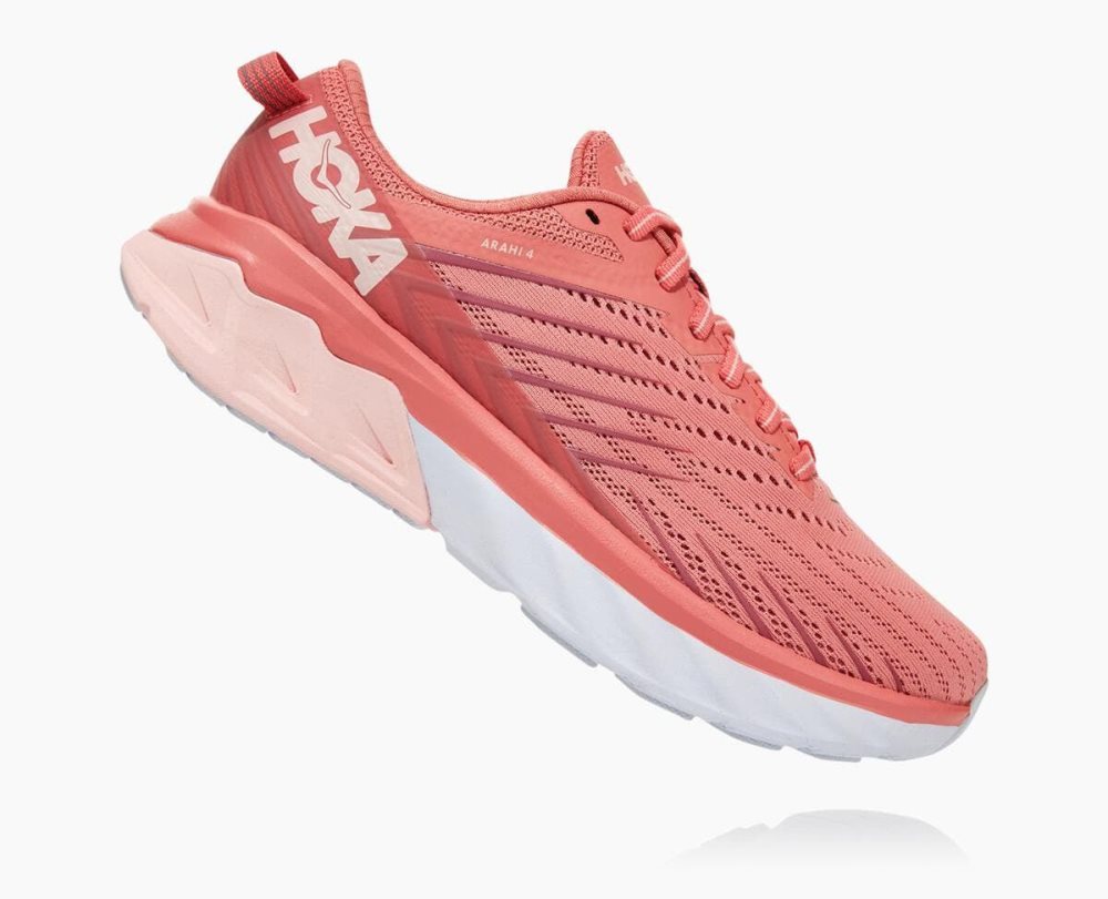 Chaussures Running Route Hoka Arahi 4 Femme Rose | NRJZ50328