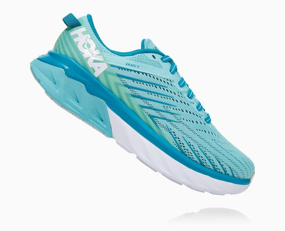 Chaussures Running Route Hoka Arahi 4 Femme Marron Bleu | PMLH37486