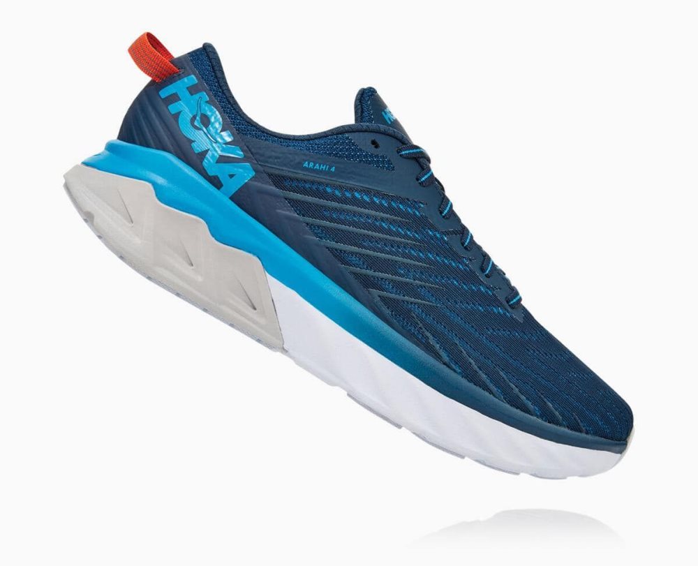 Chaussures Running Route Hoka Arahi 4 Wide Homme Bleu Bleu | DFCM76382