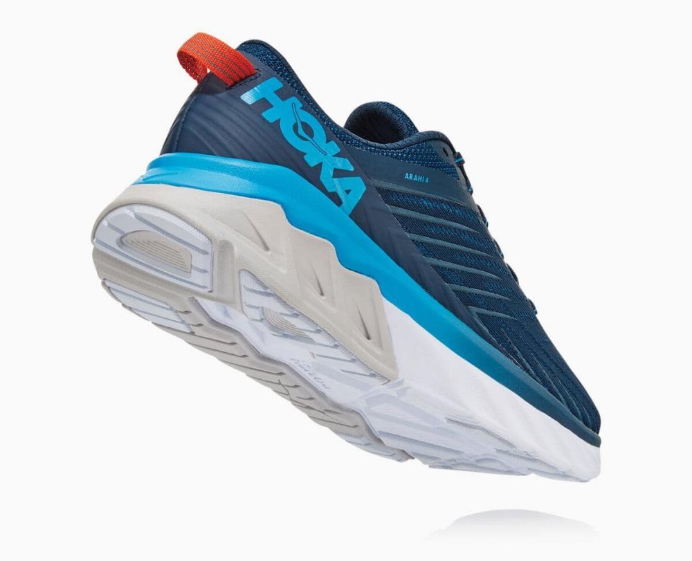 Chaussures Running Route Hoka Arahi 4 Wide Homme Bleu Bleu | DFCM76382