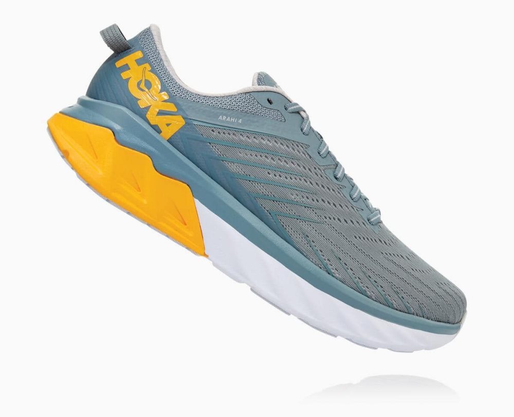 Chaussures Running Route Hoka Arahi 4 Wide Homme Lead/Lunar Rock | VESU51064