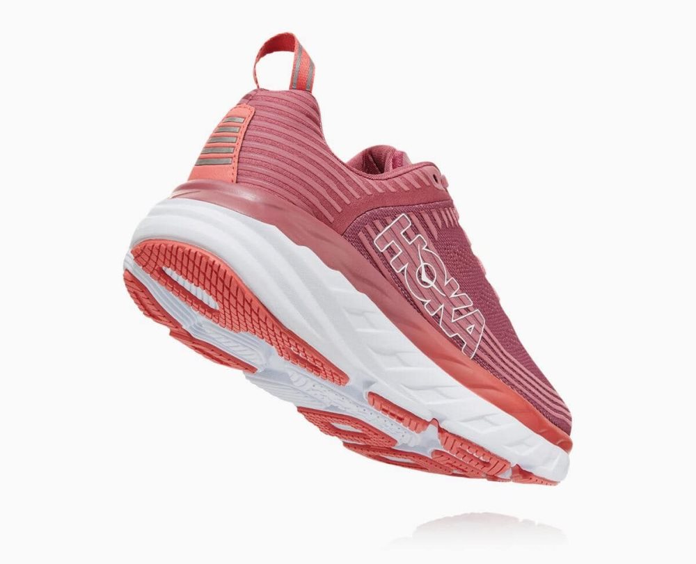 Chaussures Running Route Hoka Bondi 6 Femme Rose | LNOG39784