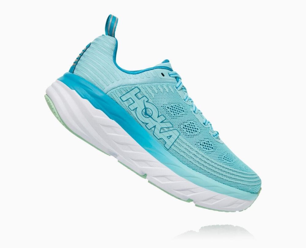 Chaussures Running Route Hoka Bondi 6 Femme Marron Bleu | LQXZ04395