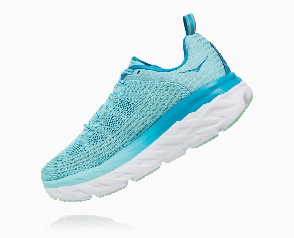 Chaussures Running Route Hoka Bondi 6 Femme Marron Bleu | LQXZ04395