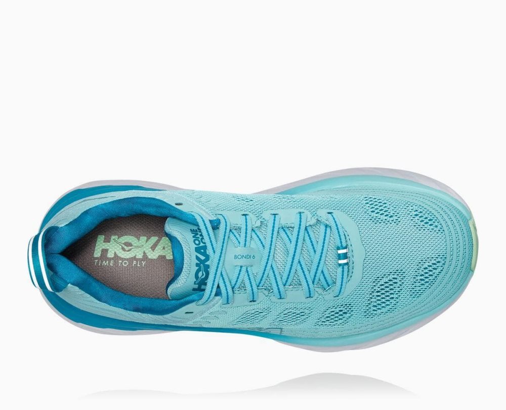 Chaussures Running Route Hoka Bondi 6 Femme Marron Bleu | LQXZ04395