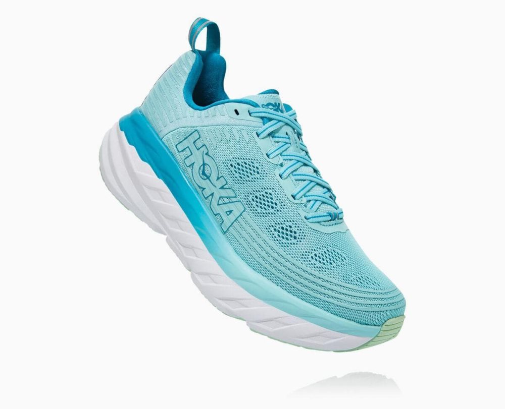 Chaussures Running Route Hoka Bondi 6 Femme Marron Bleu | LQXZ04395