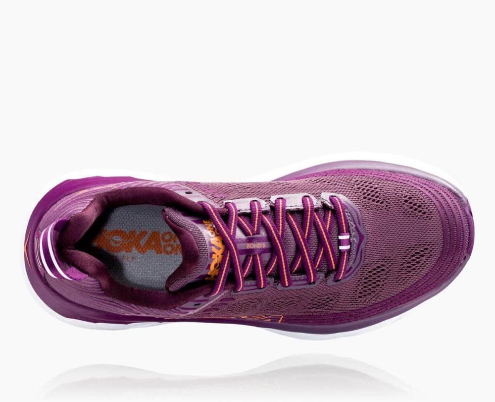 Chaussures Running Route Hoka Bondi 6 Femme Violette | ZQYA29543