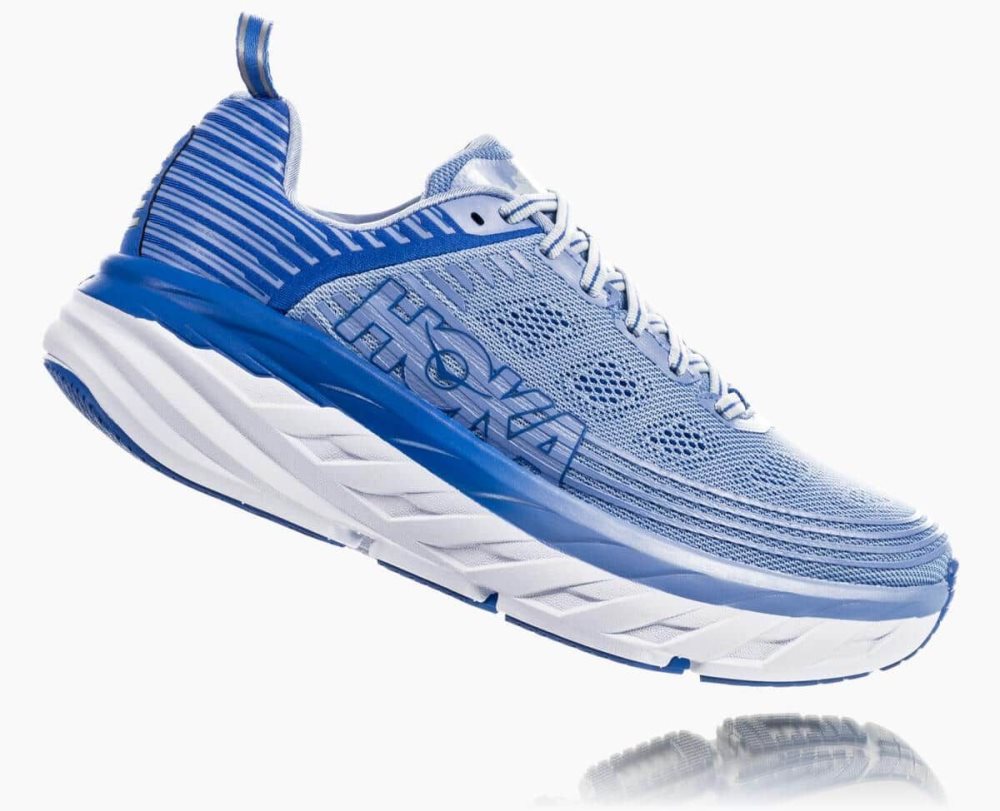 Chaussures Running Route Hoka Bondi 6 Wide Femme Bleu | GWYO43612