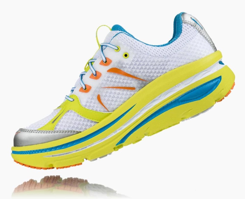 Chaussures Running Route Hoka Bondi B Homme Orange Blanche | FDJU56721