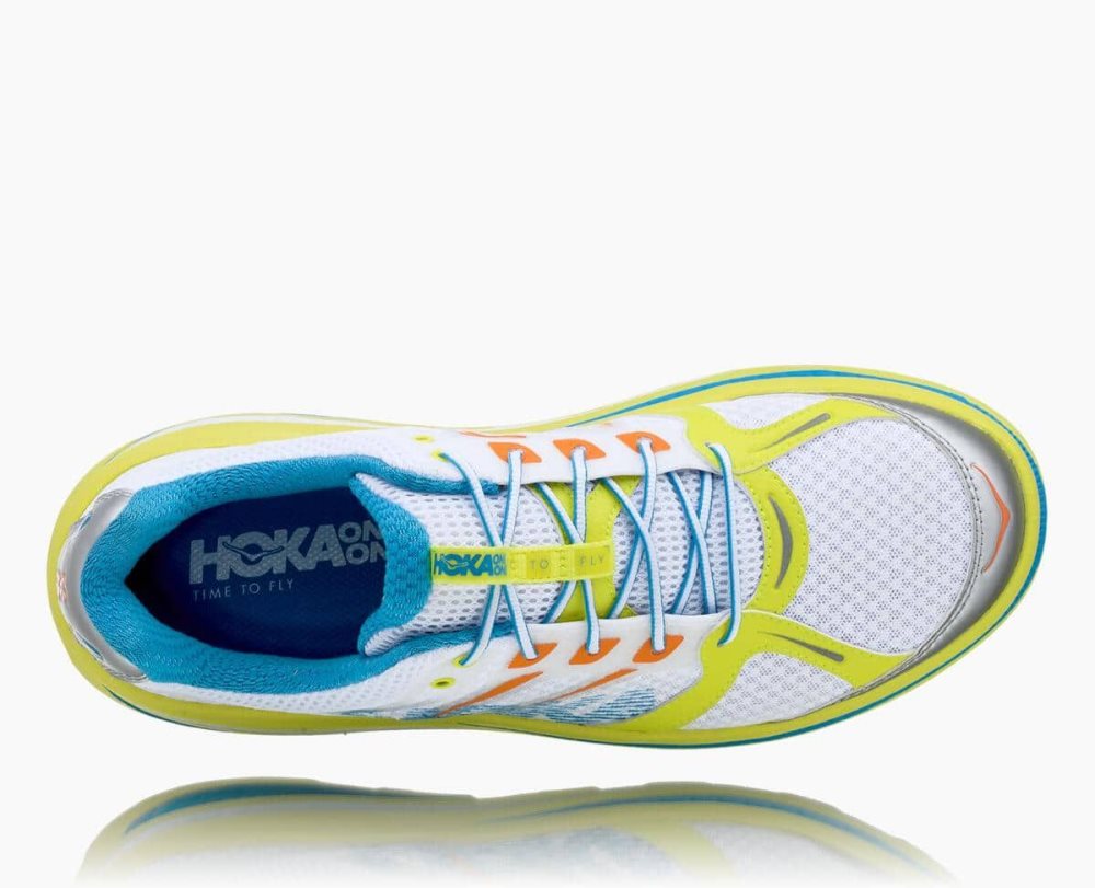 Chaussures Running Route Hoka Bondi B Homme Orange Blanche | FDJU56721