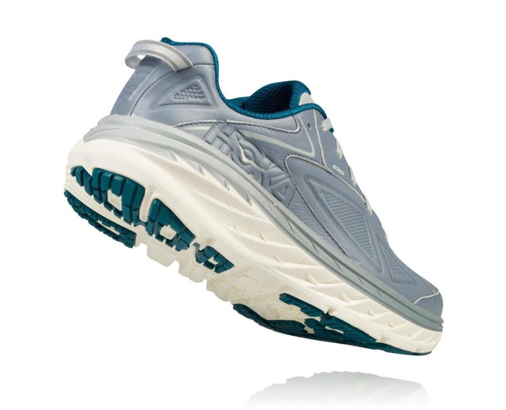 Chaussures Running Route Hoka Bondi Leather Wide Femme Tradewinds | ZAKB79513