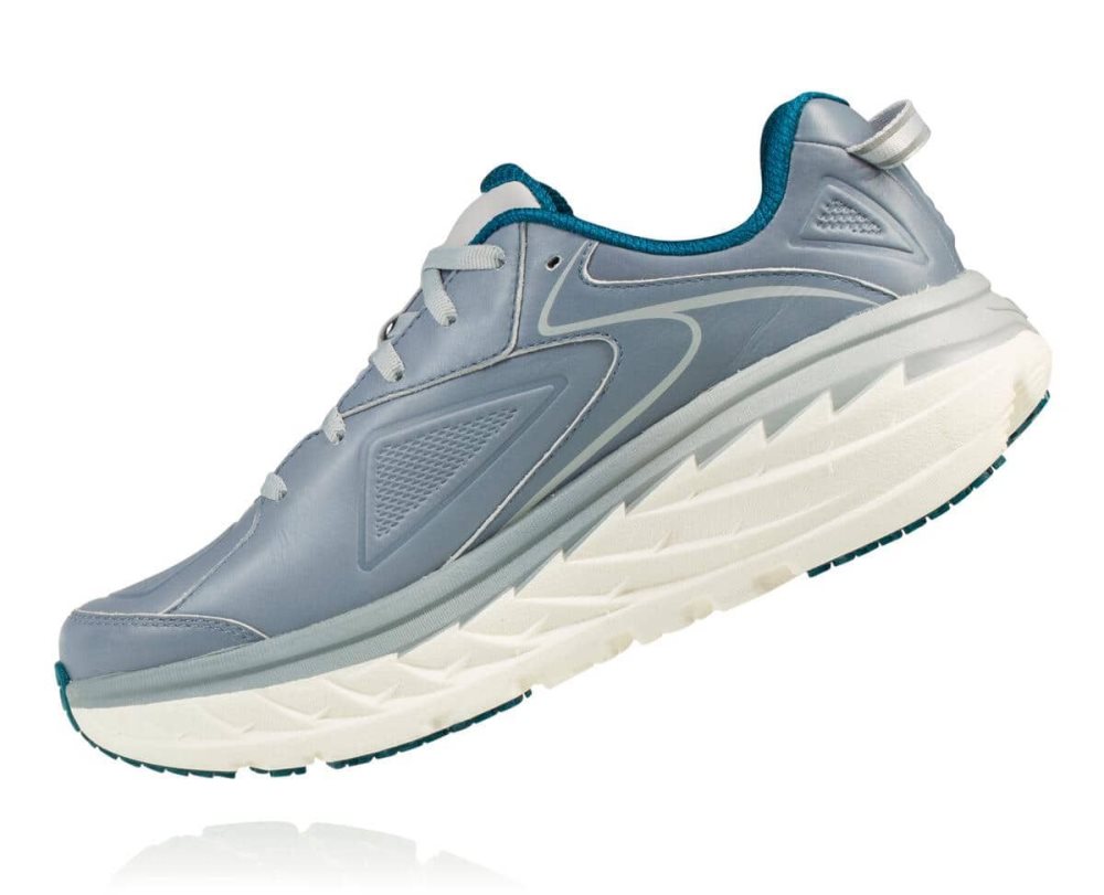 Chaussures Running Route Hoka Bondi Leather Wide Femme Tradewinds | ZAKB79513