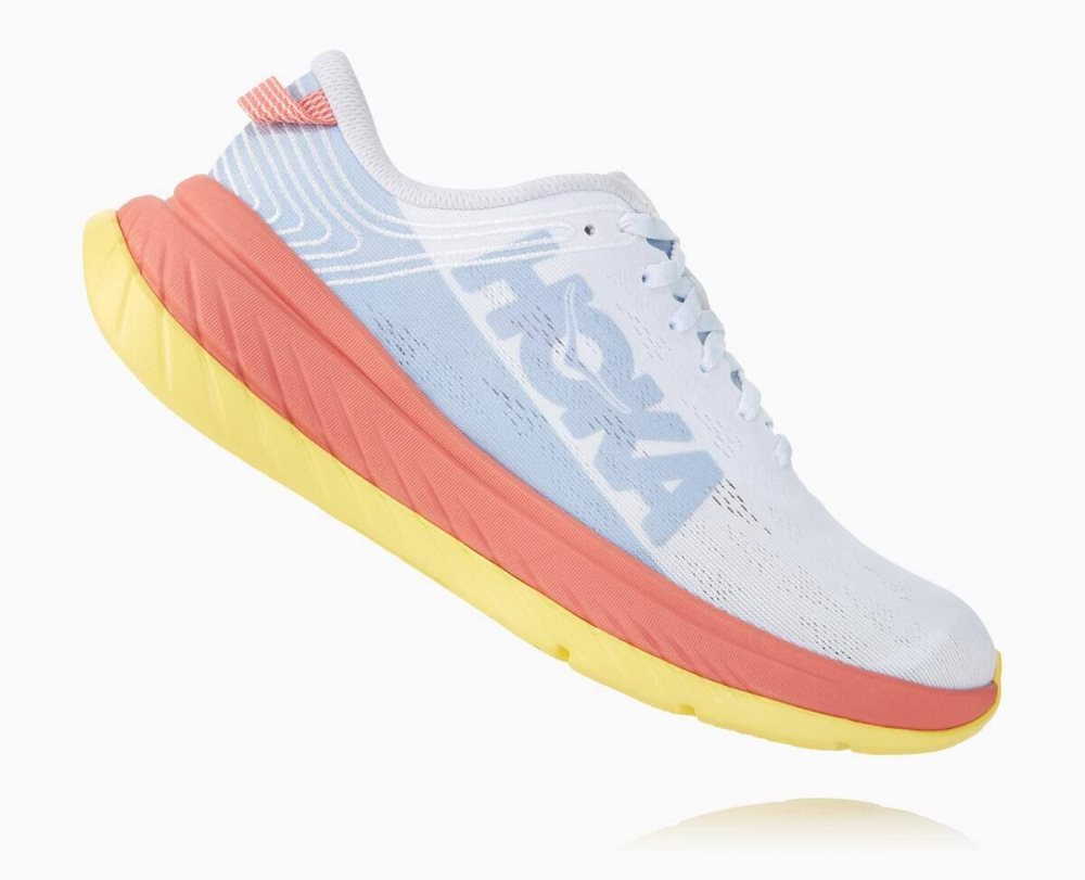 Chaussures Running Route Hoka Carbon X Femme Nimbus Cloud/Lantana | MIWV53470