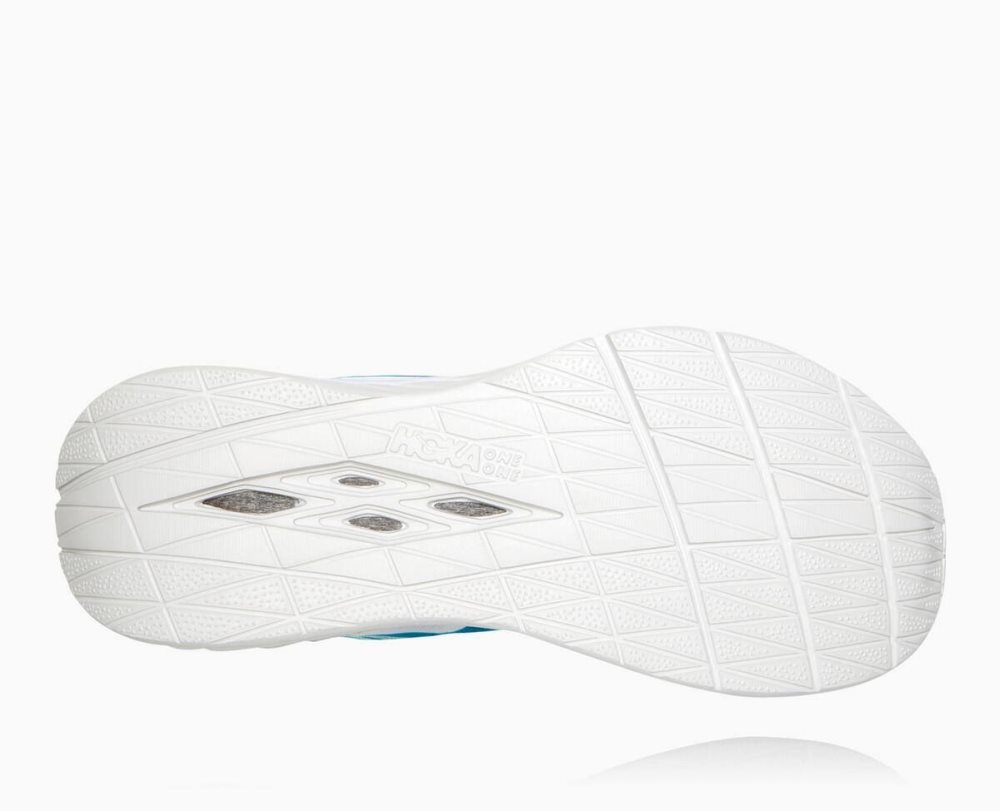 Chaussures Running Route Hoka Carbon X Femme Bleu Blanche | MJCQ76243