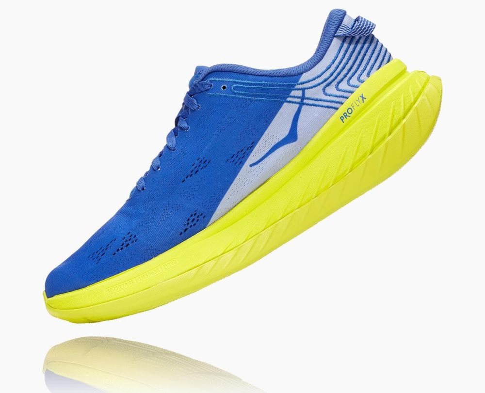 Chaussures Running Route Hoka Carbon X Homme Bleu | QEBF94825