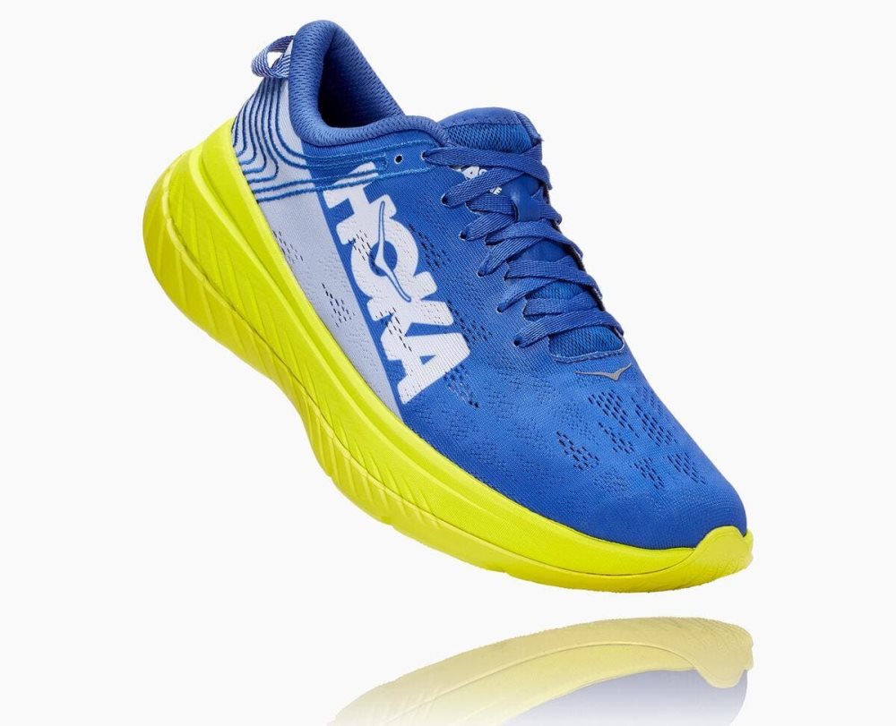 Chaussures Running Route Hoka Carbon X Homme Bleu | QEBF94825