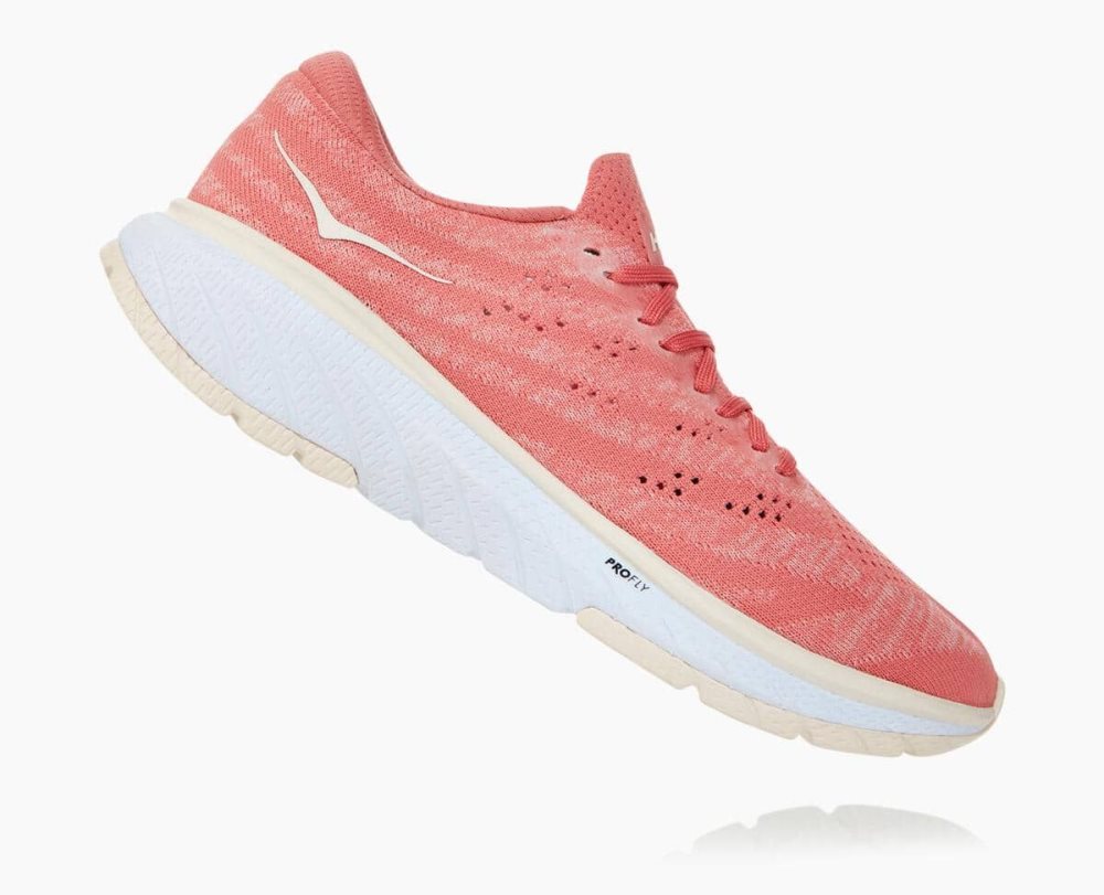 Chaussures Running Route Hoka Cavu 3 Femme Lantana/Eggnog | WUZC87160