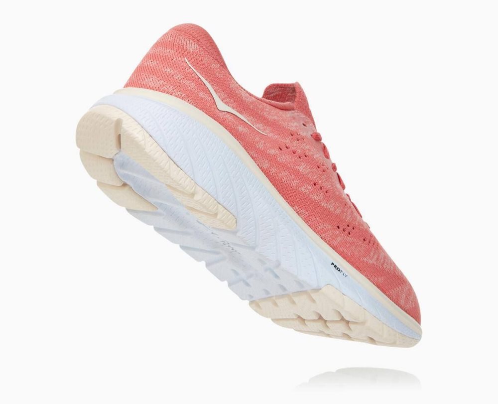 Chaussures Running Route Hoka Cavu 3 Femme Lantana/Eggnog | WUZC87160