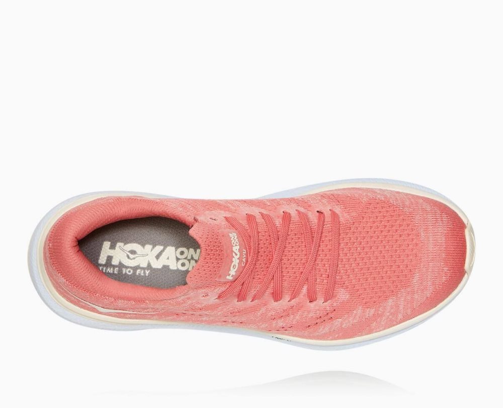 Chaussures Running Route Hoka Cavu 3 Femme Lantana/Eggnog | WUZC87160