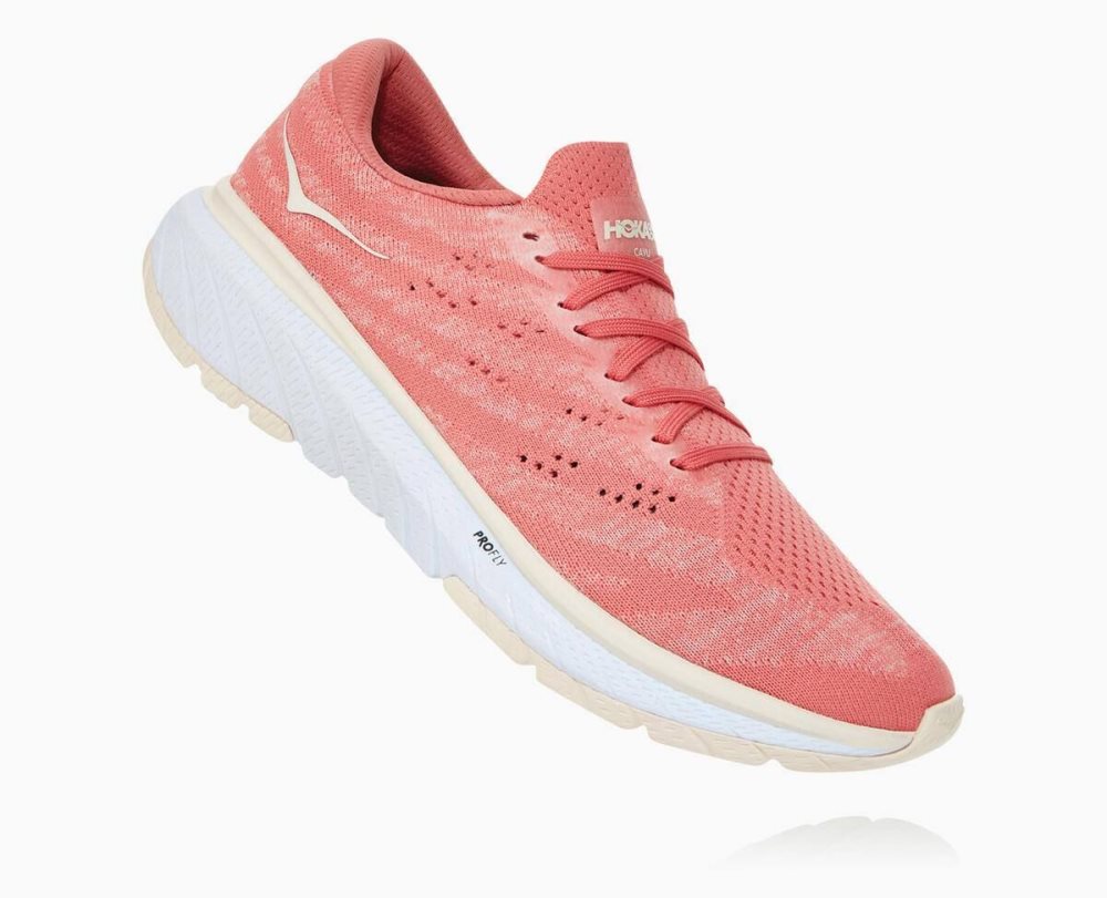 Chaussures Running Route Hoka Cavu 3 Femme Lantana/Eggnog | WUZC87160