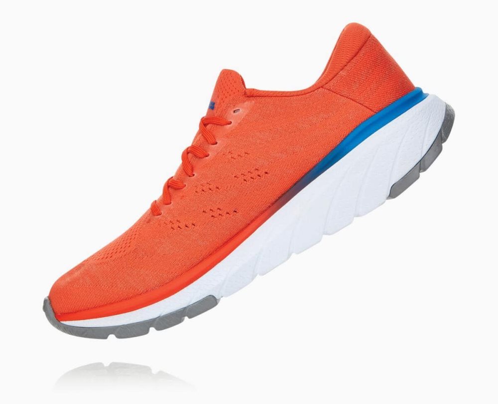 Chaussures Running Route Hoka Cavu 3 Homme Rouge Blanche | KBNJ69528