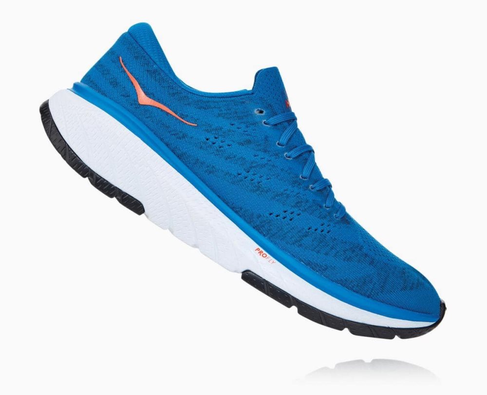 Chaussures Running Route Hoka Cavu 3 Homme Bleu Royal Bleu Blanche | OEKH92531